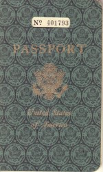 Cover of Laura's 1954 Passport