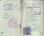Pages 10 & 11 of Laura's 1972 Passport